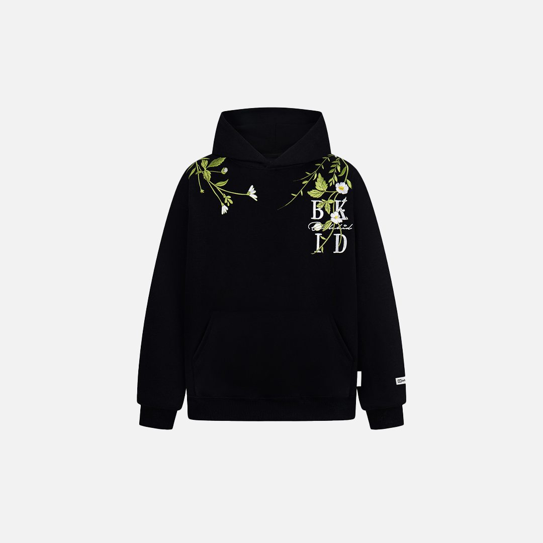 Women Cozy Floral Embroidered Casual Hoodie - Luxuryurbanwear