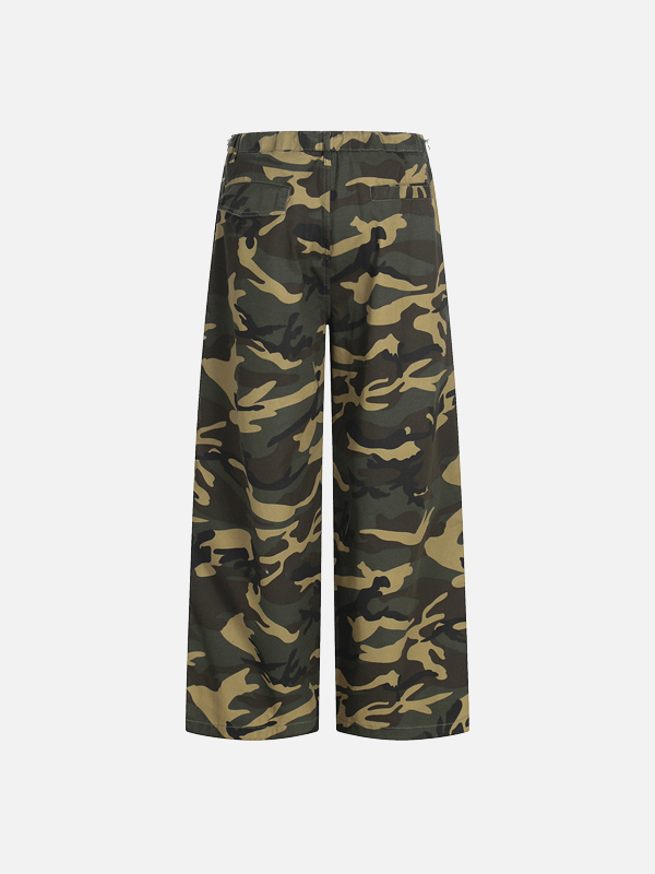 Streetwear Vibrant Camo Loose Wide Leg Pants - Luxuryurbanwear