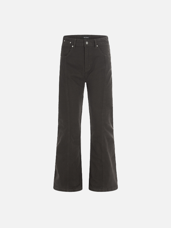 Solid Color Loose Microflared Casual Jeans - Luxuryurbanwear