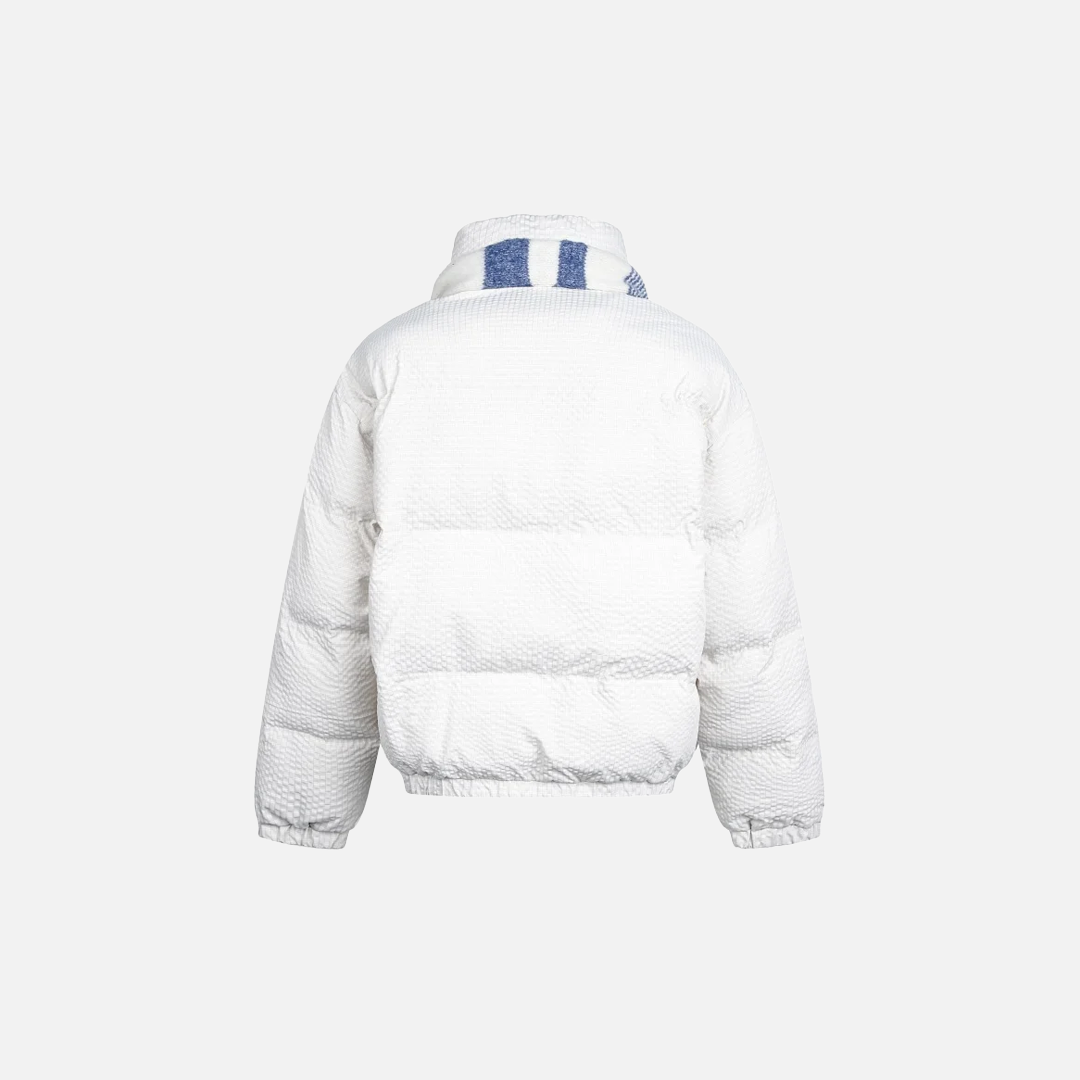 Streetwear Contrast Stand Collar Puffer Jacket - Luxuryurbanwear
