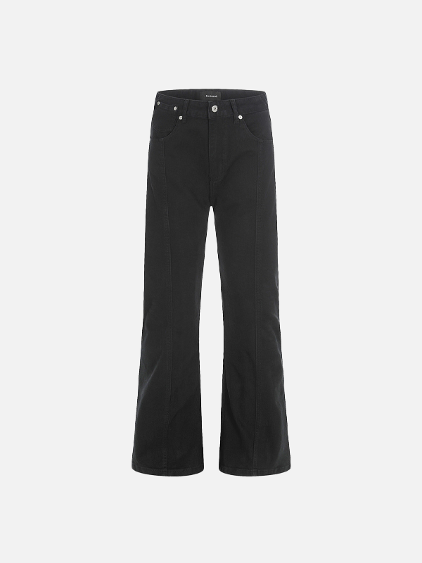 Solid Color Loose Microflared Casual Jeans - Luxuryurbanwear