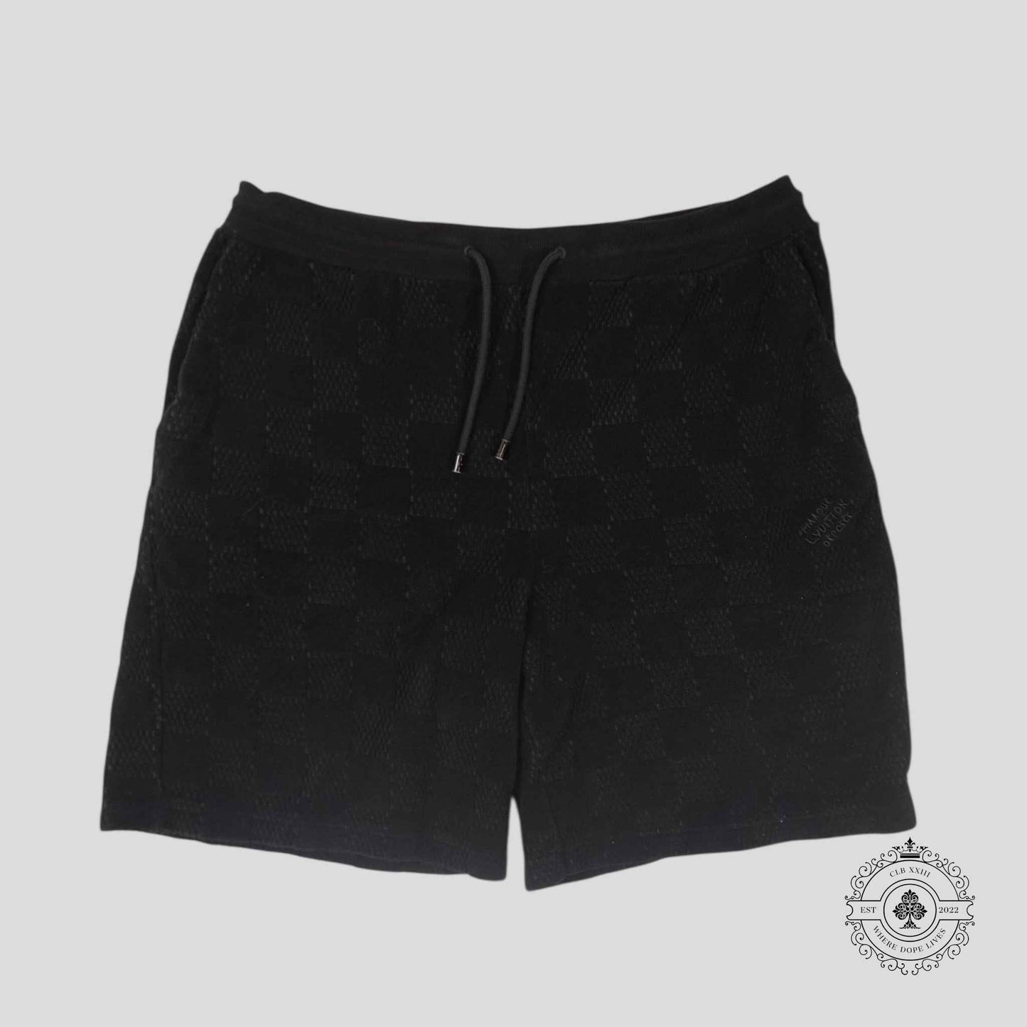 Louis Vuitton Damier French Terry Shorts in Black