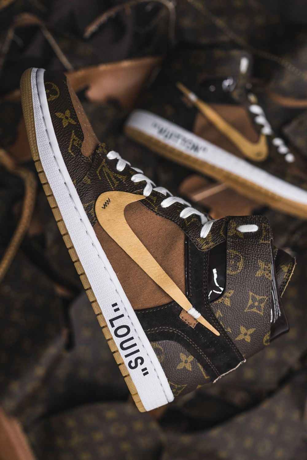 Custom Air Jordan 1 Monogram High Q With Original Box SneakerNational