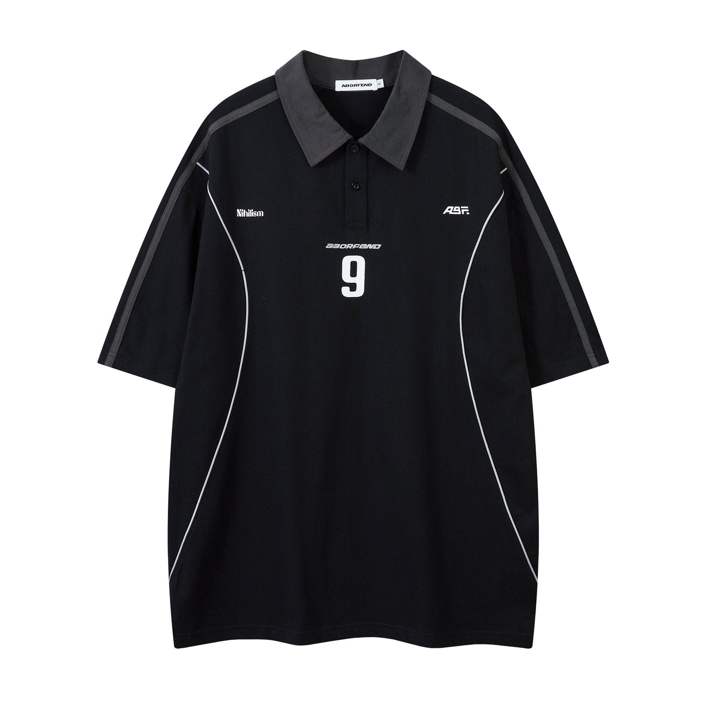 NO.9 | Sporty Polo Soccer Jersey - Luxuryurbanwear