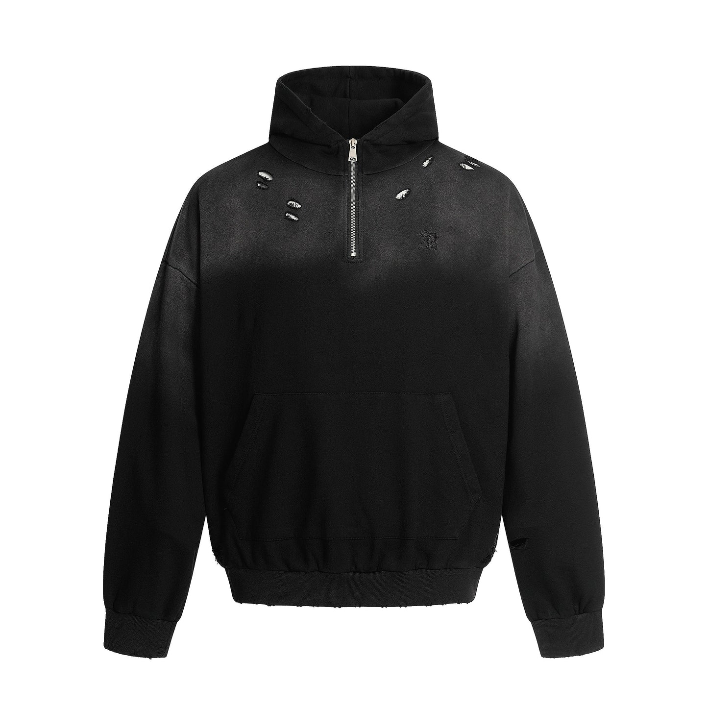 Distressed | Dip-Dye Hoodie - Luxuryurbanwear