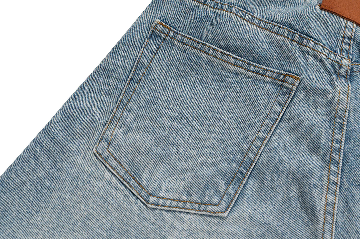 Stacked Washed Blue | Wide Jeans - Luxuryurbanwear