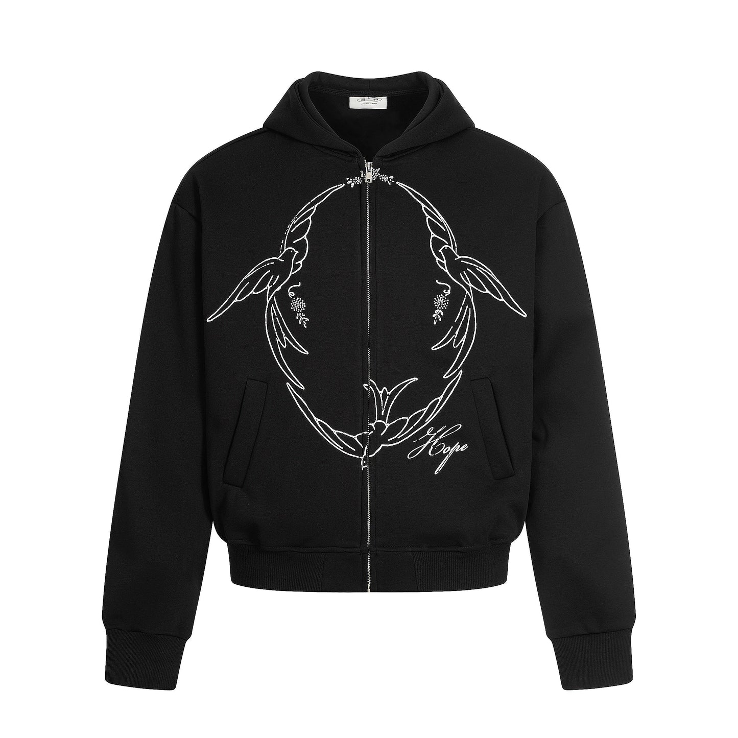 Doves Hope | Oversized Zip Up Hoodie - Luxuryurbanwear