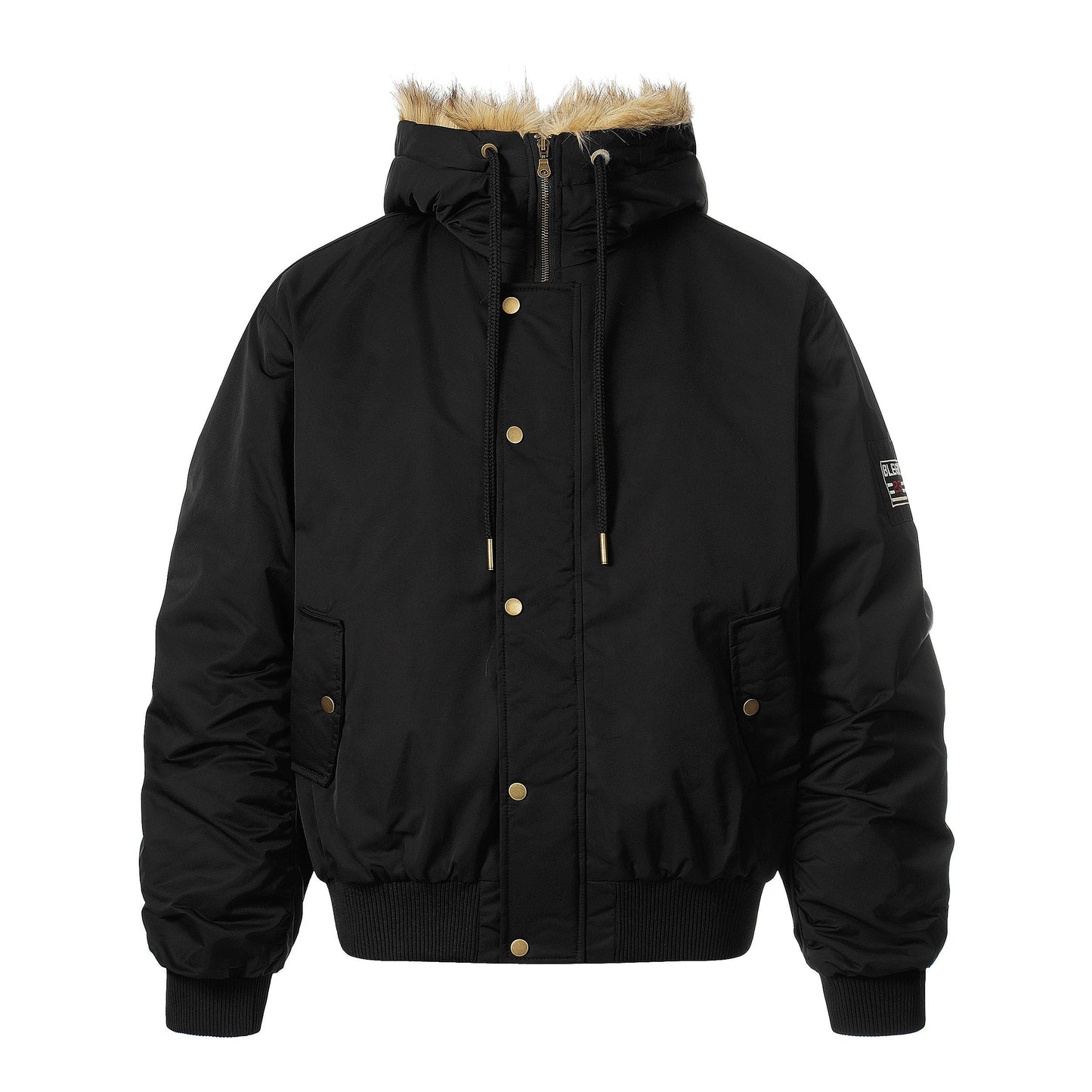 Leopard Fleece | Badge Bomber Jacket - Luxuryurbanwear