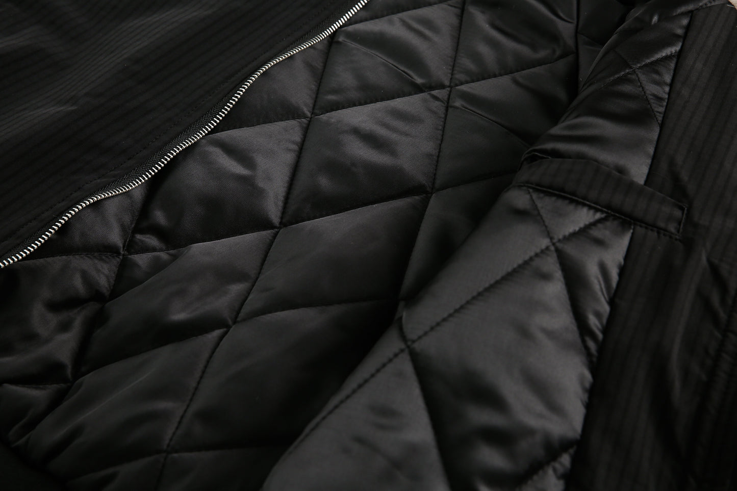 Star Rivets| Padded Bomber Jacket - Luxuryurbanwear