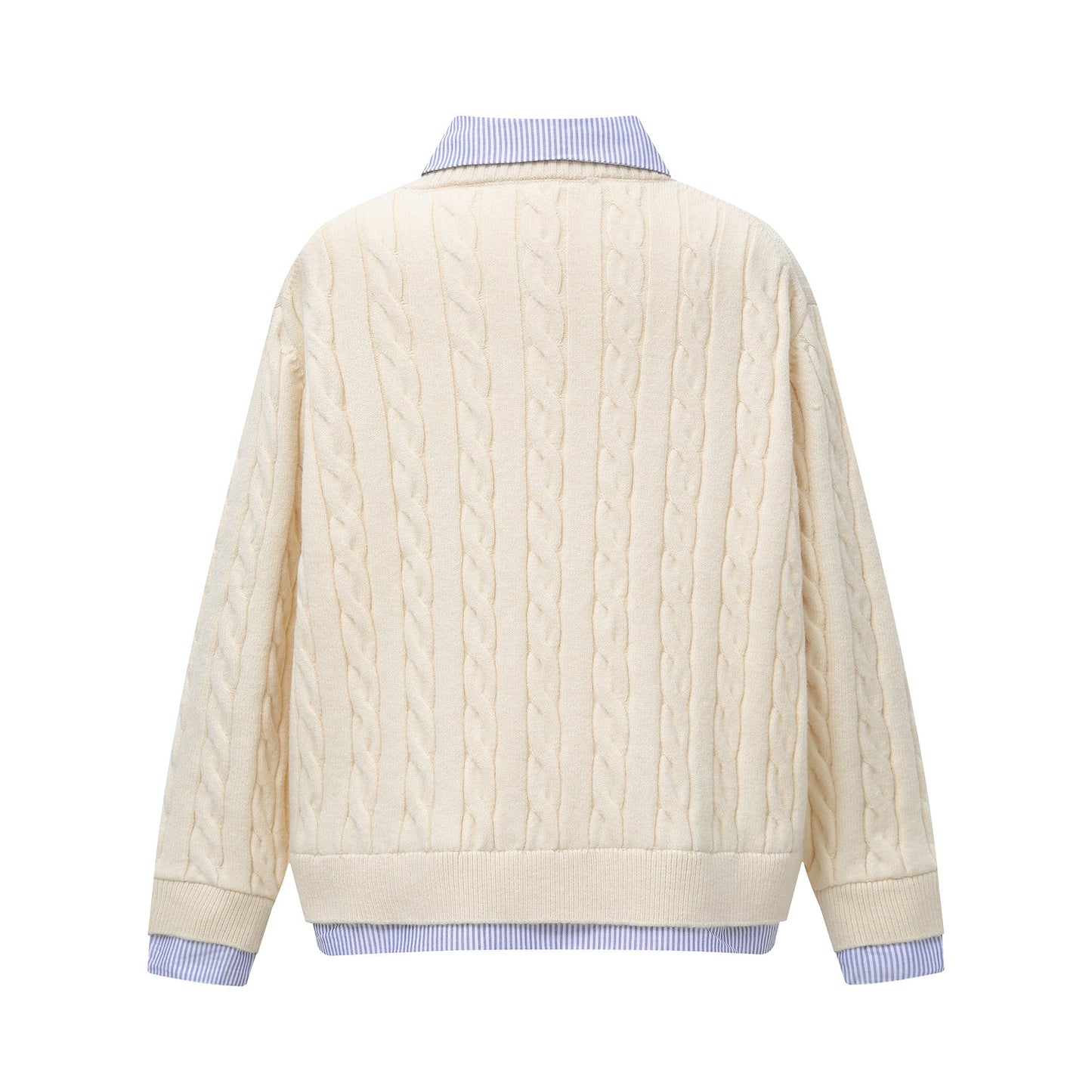 College Patchwork| Knit Polo Sweater - Luxuryurbanwear