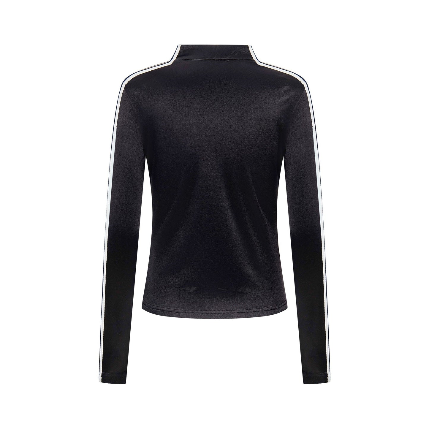 Lace-Up Club | Satin Sports Jersey Top - Luxuryurbanwear