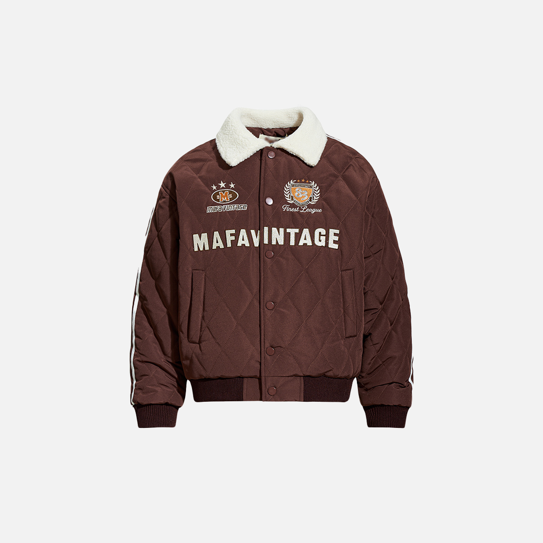Embroidered American Badge Baseball Jacket - Luxuryurbanwear