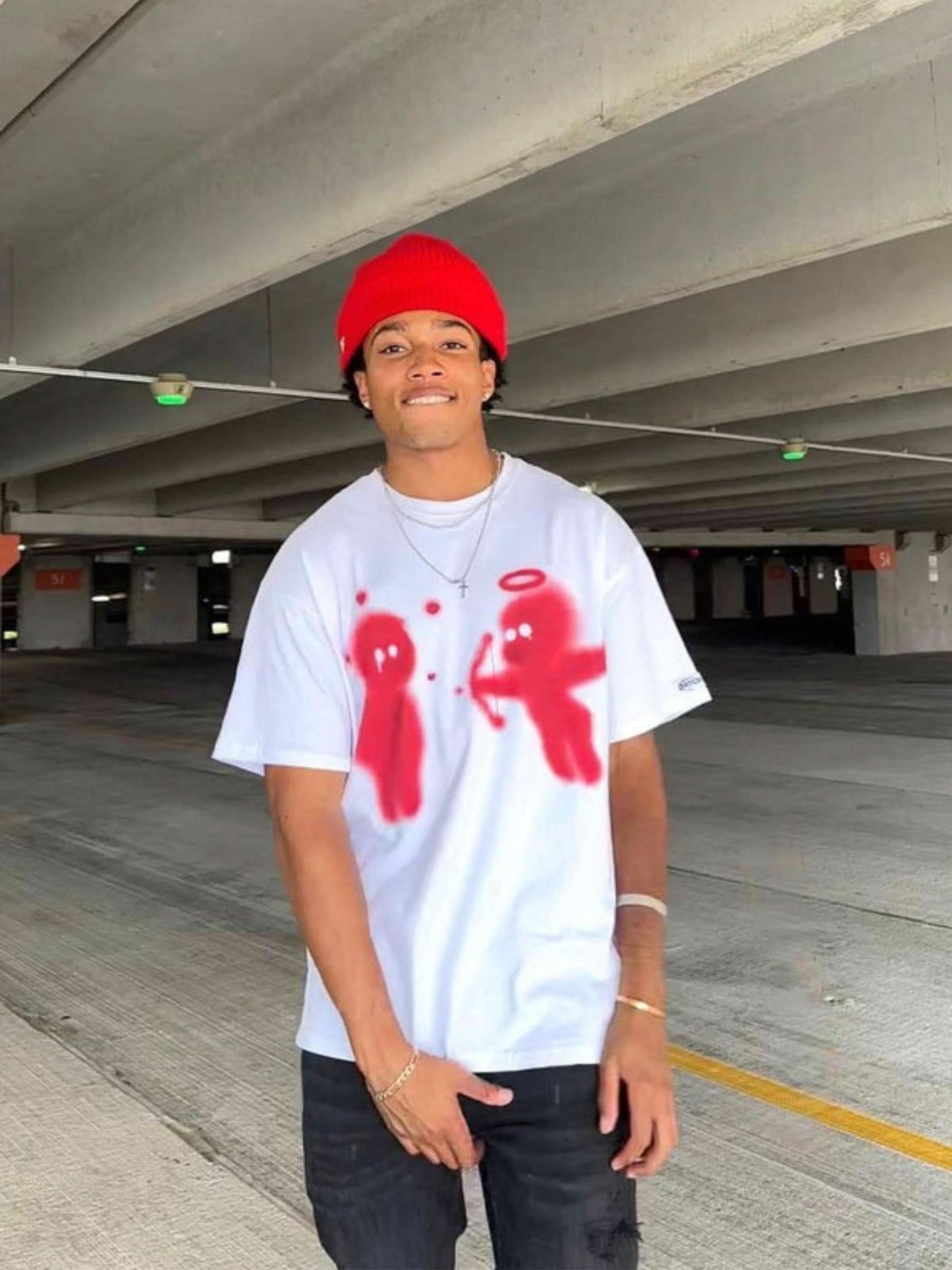 LUW "Cupilove" Graphic Tee - Luxury Heavyweight Romantic Streetwear T-Shirt