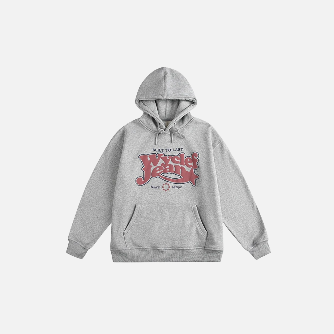 Heavyweight Letter Print Fleece Sporty Hoodie - Luxuryurbanwear