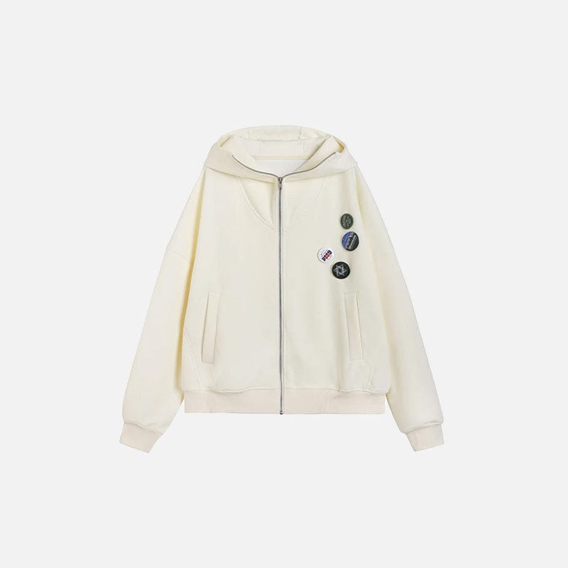 Zip Up Hoodie Loose Sports