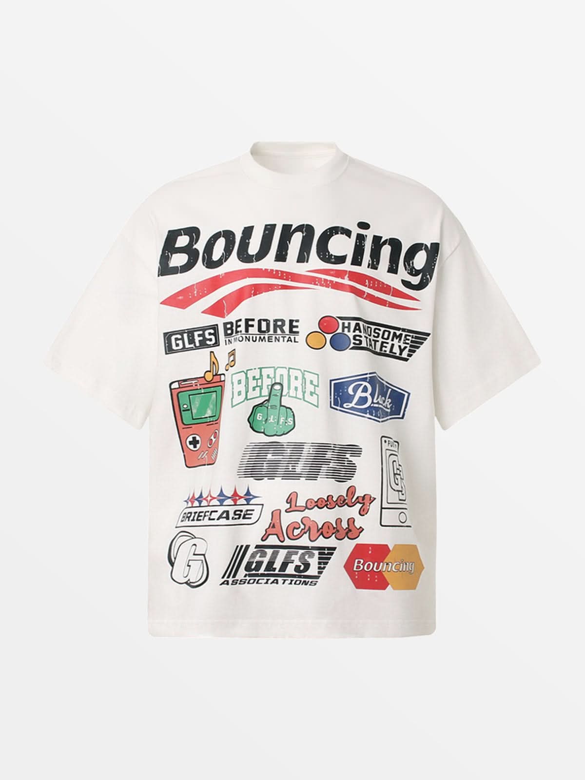 LUW "Bouncing" Graphic Tee - Luxury Heavyweight Kinetic Streetwear T-Shirt
