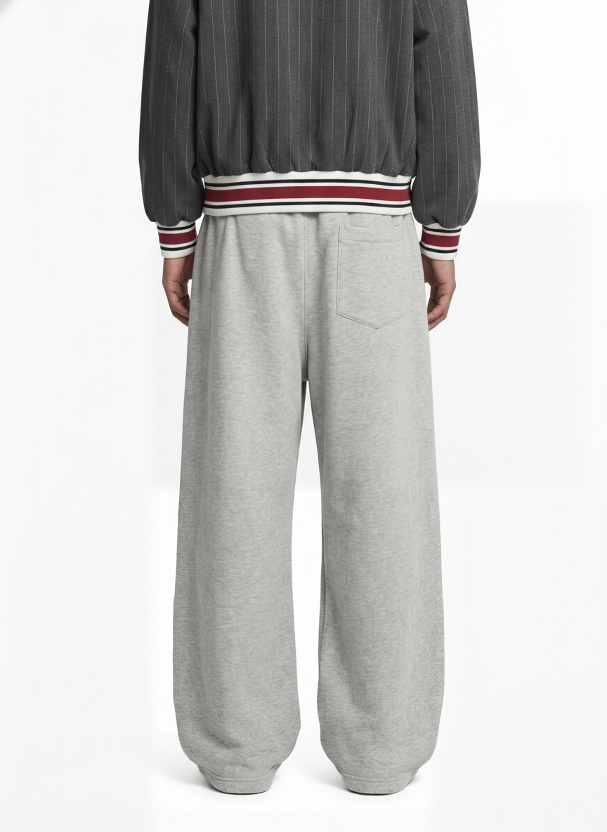 Retro Contrast Panel Drawstring Sweatpants - Luxuryurbanwear