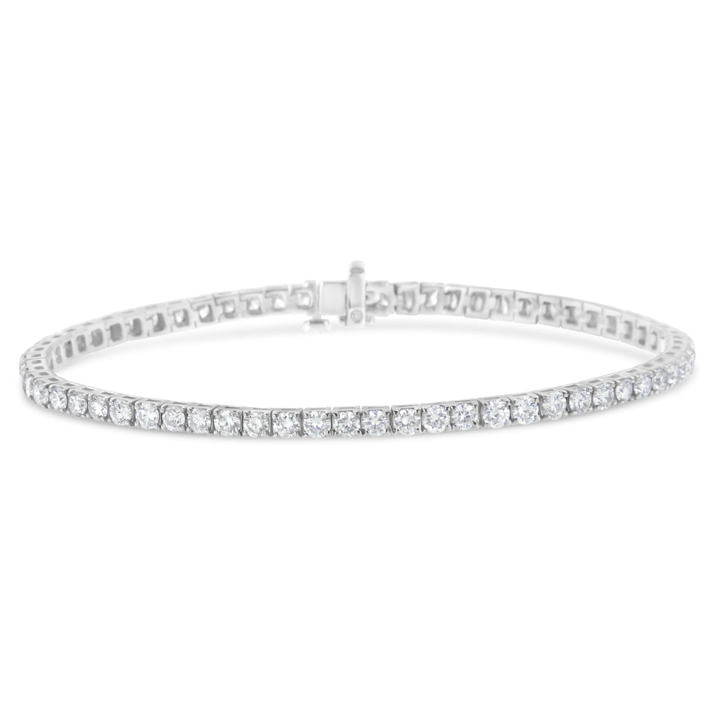 IGI Certified 5.0 Cttw Cut Diamond 14K White Gold Classic 7†Tennis Bracelet (H-I Color, I1-I2 Clarity)
