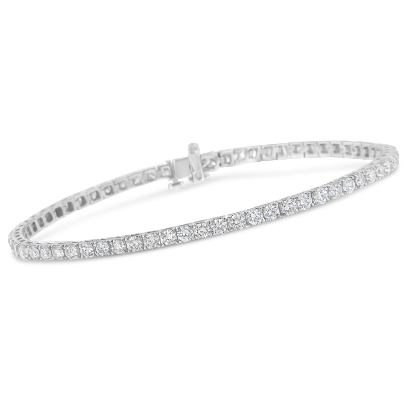 IGI Certified 5.0 Cttw Cut Diamond 14K White Gold Classic 7†Tennis Bracelet (H-I Color, I1-I2 Clarity)