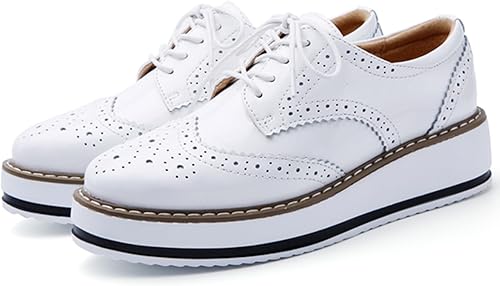 LUW Striped Platform Oxford Shoes Woman