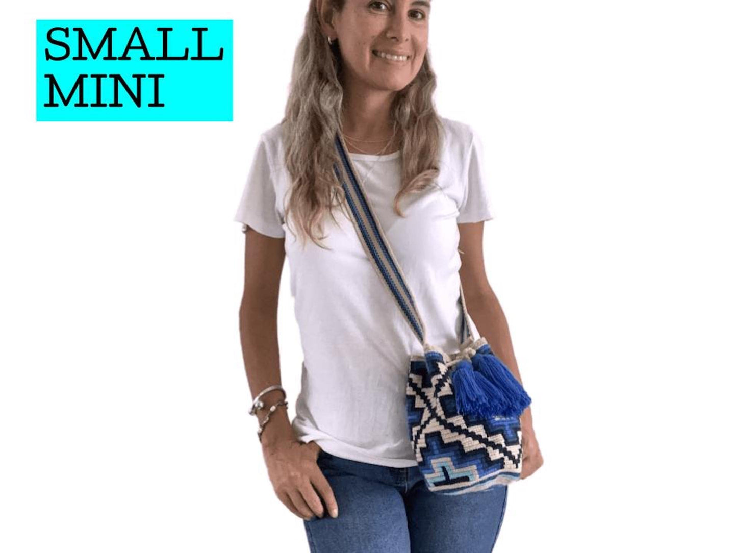 SMALL WAYUU Mochila Bag For Women original bolsa tejida colombiana authentic crochet pattern Gift from Colombia