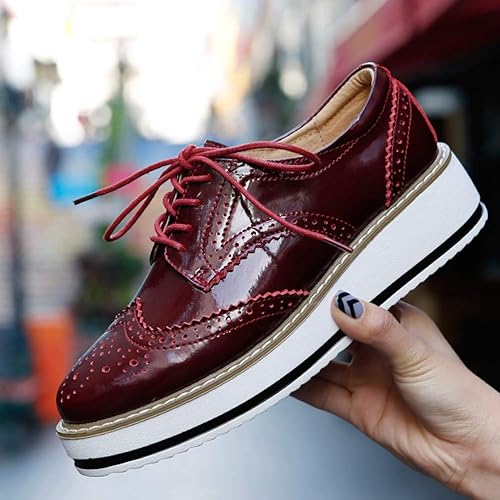 LUW Striped Platform Oxford Shoes Woman