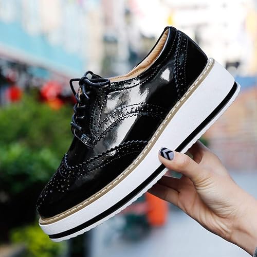 LUW Striped Platform Oxford Shoes Woman