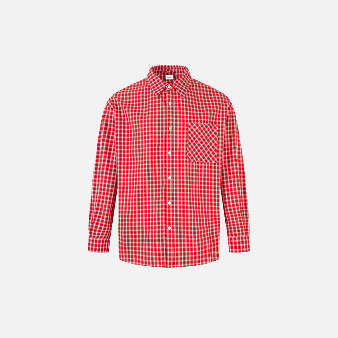Y2K Men Retro Stylish Plaid Long Sleeve Casual Shirt - Luxuryurbanwear