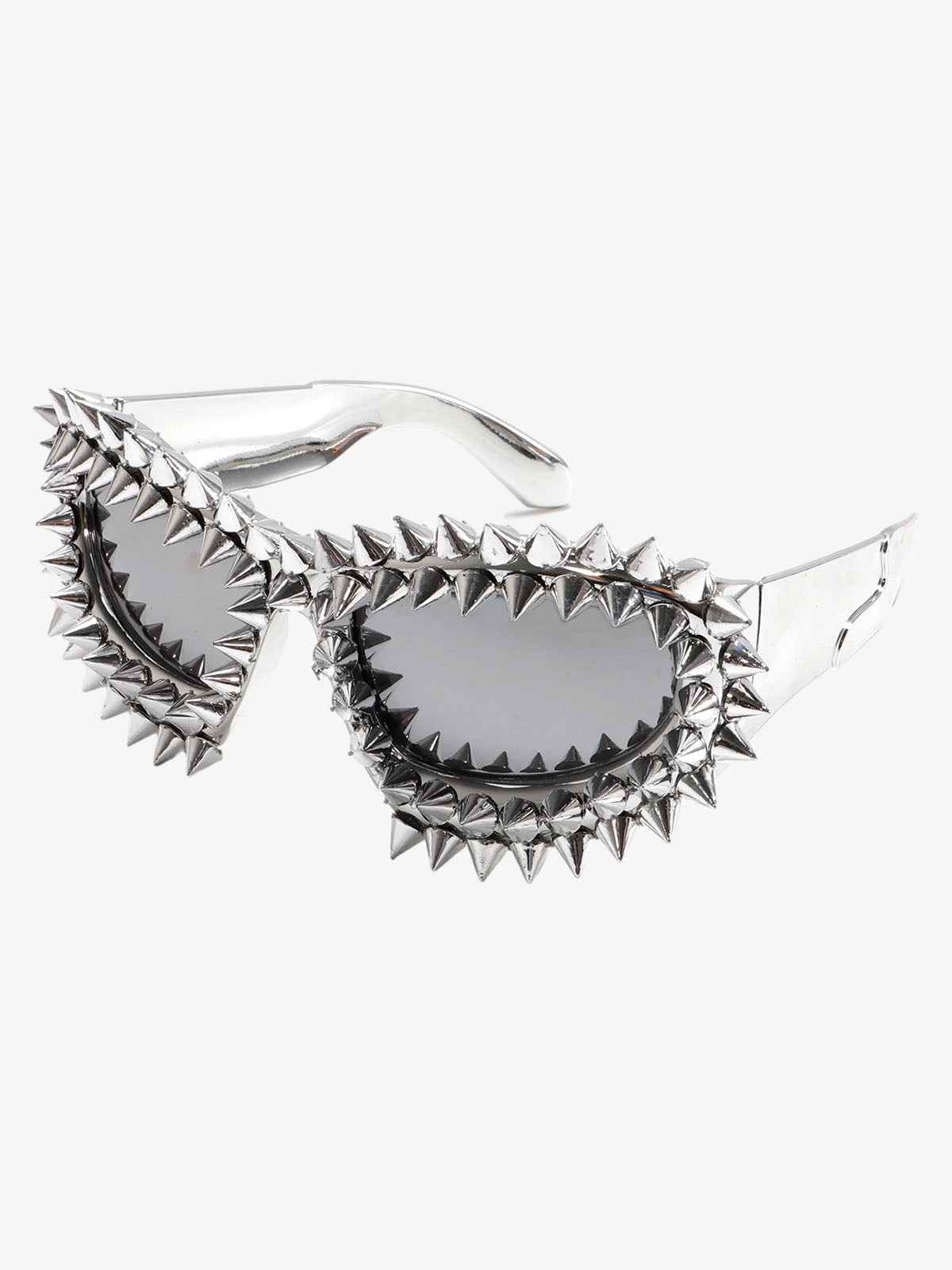 Retro High-Street Multicolor Spike Studded Sunglasses