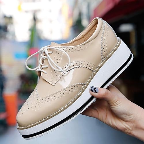 LUW Striped Platform Oxford Shoes Woman