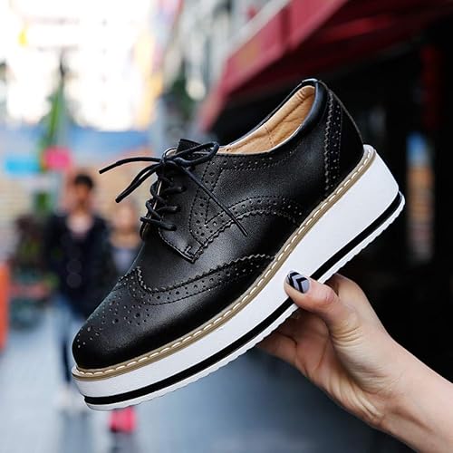 LUW Striped Platform Oxford Shoes Woman