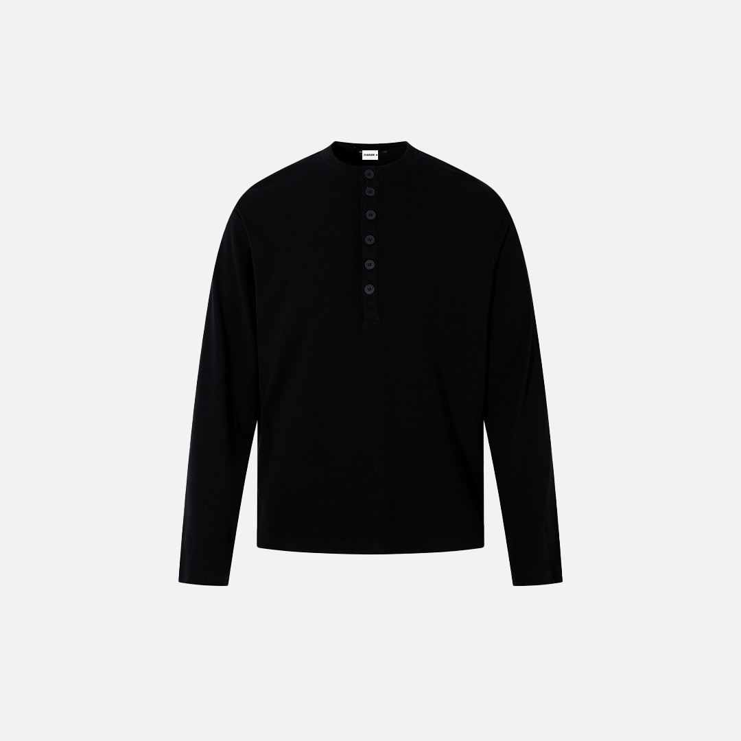 Streetwear Stylish Button-Up Long Sleeve T-Shirt - Luxuryurbanwear