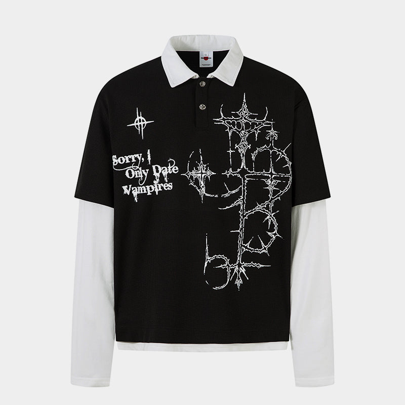 Vampire Graphic Design | Layered Sweatshirt - Luxuryurbanwear