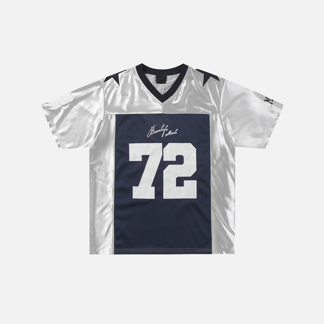 Streetwear Embroidered Star Patchwork Sport T-Shirt - Luxuryurbanwear