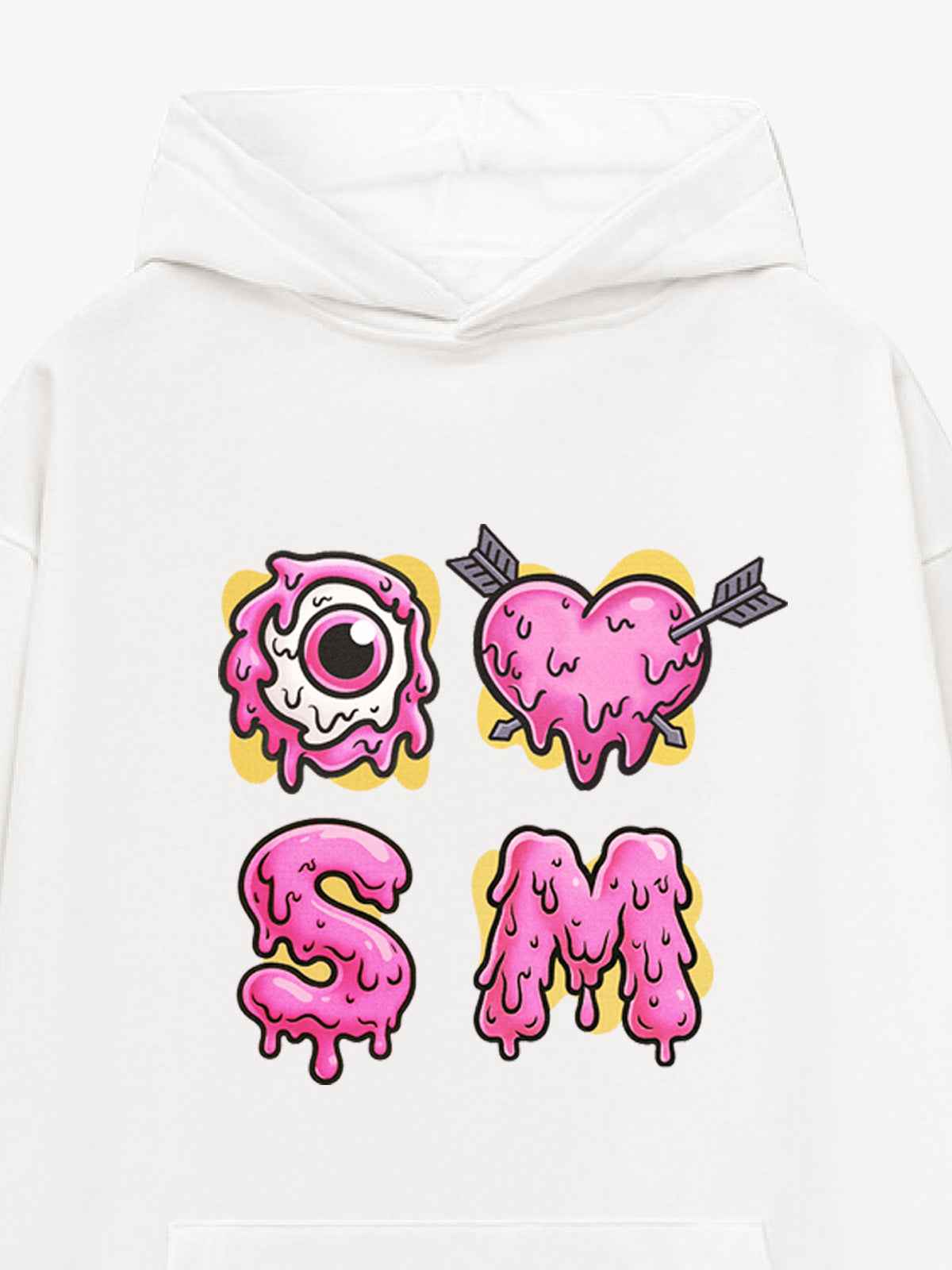 Street Dripping Letter Eyeball Graffiti Hoodie