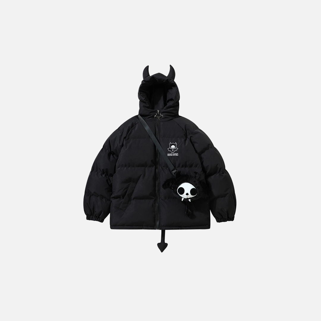 Streetwear Padded Monster With Bag Puffer Jacket - Luxuryurbanwear