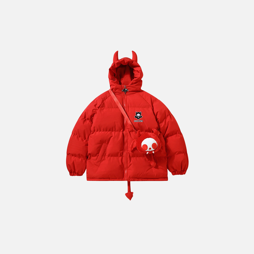 Streetwear Padded Monster With Bag Puffer Jacket - Luxuryurbanwear
