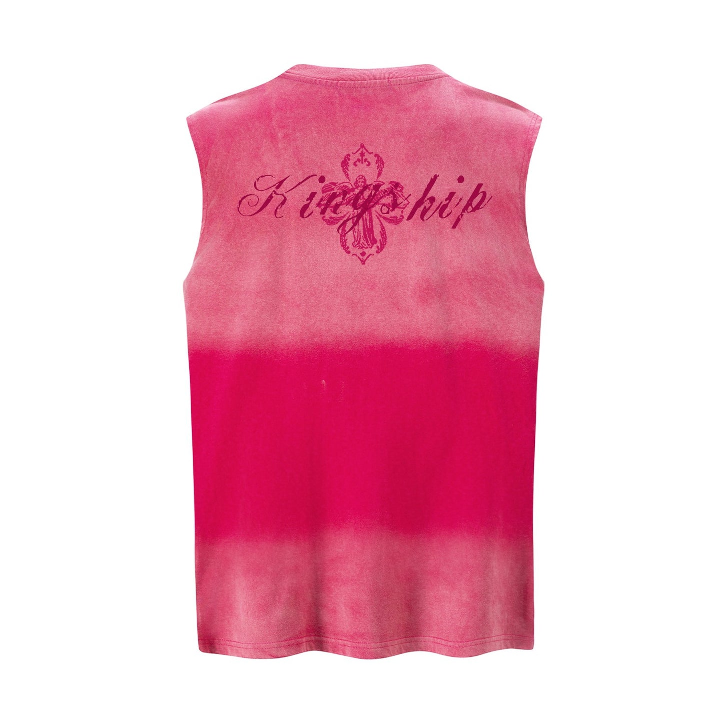 Gradient letter printed vest