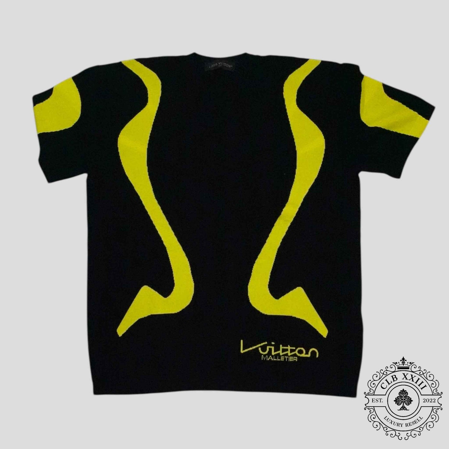 Louis Vuitton Sporty Line Intarsia Knit Crewneck in Black
