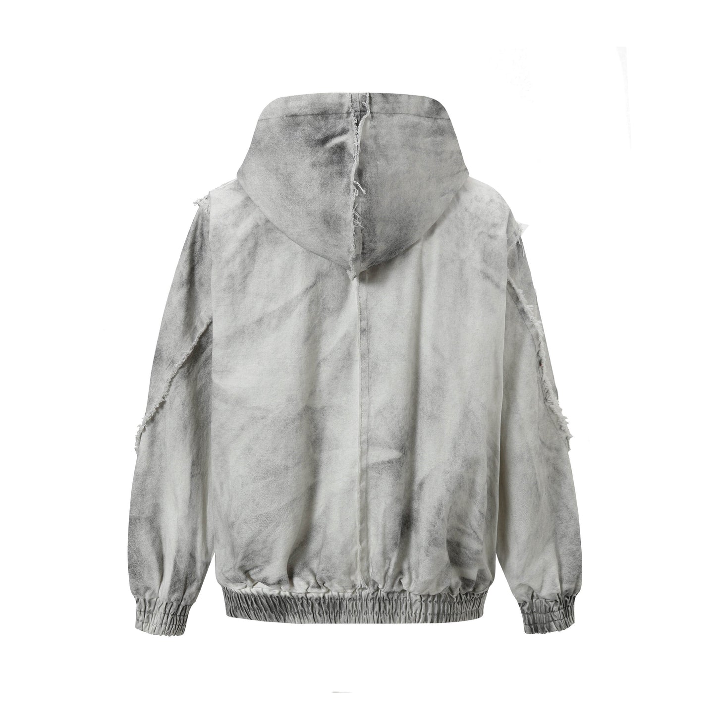 Washed Fray Edge | Hooded Jacket - Luxuryurbanwear