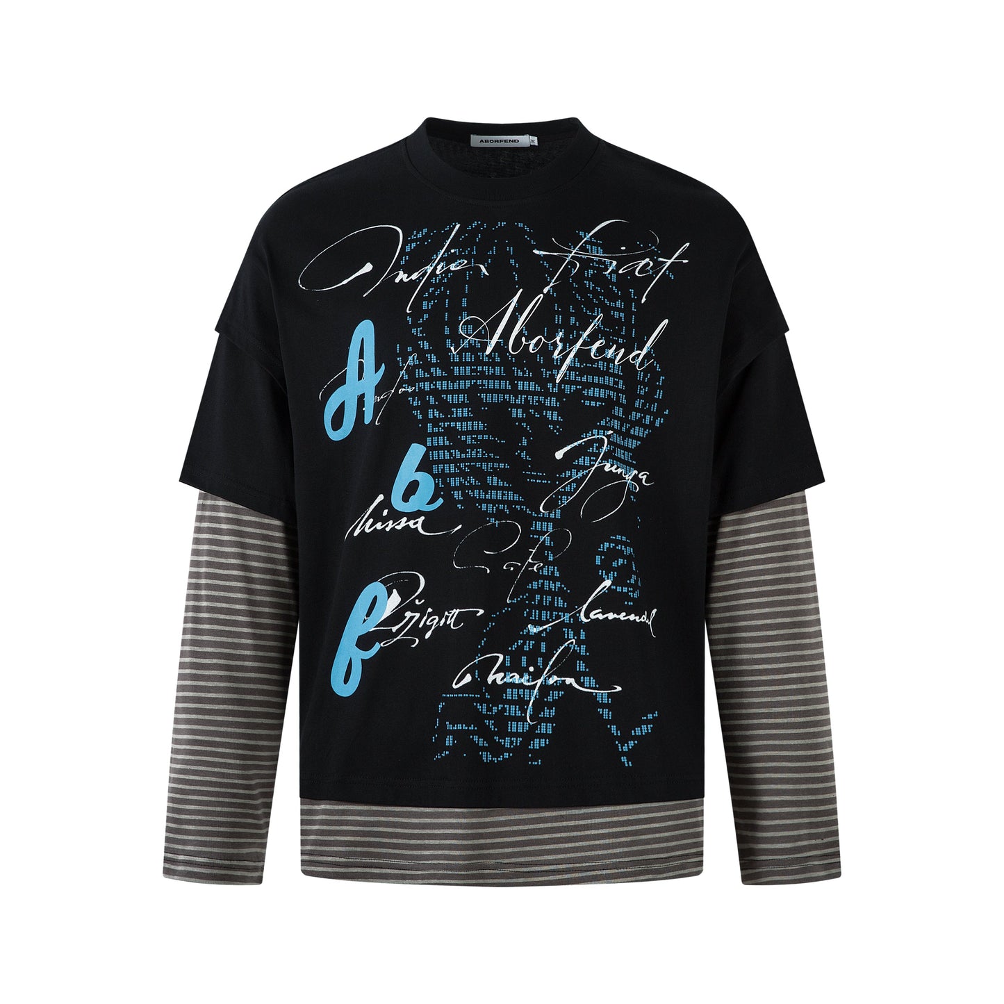 Punk Letters Patchwork | Stripe Sweatshirt - Luxuryurbanwear