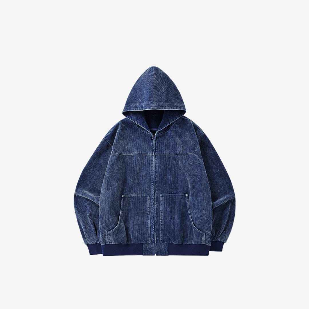 Zip Up Hoodie Washed