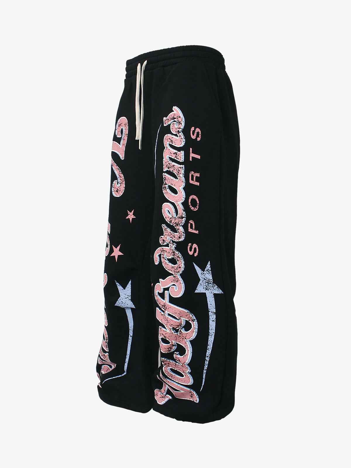 Retro Graphic Fleece-Lined Barrel Sweatpants