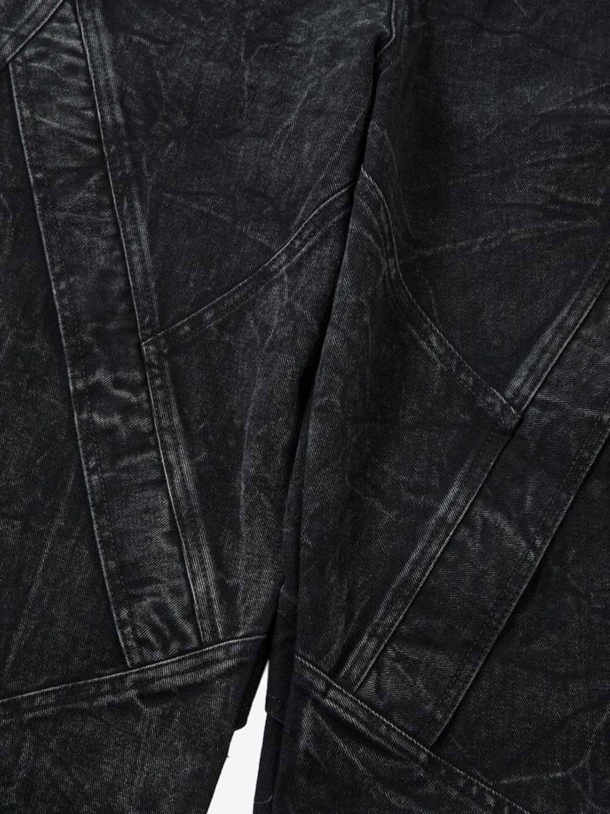 High Street Functional Structured Design Tie-Dye Baggy Jeans - Luxuryurbanwear