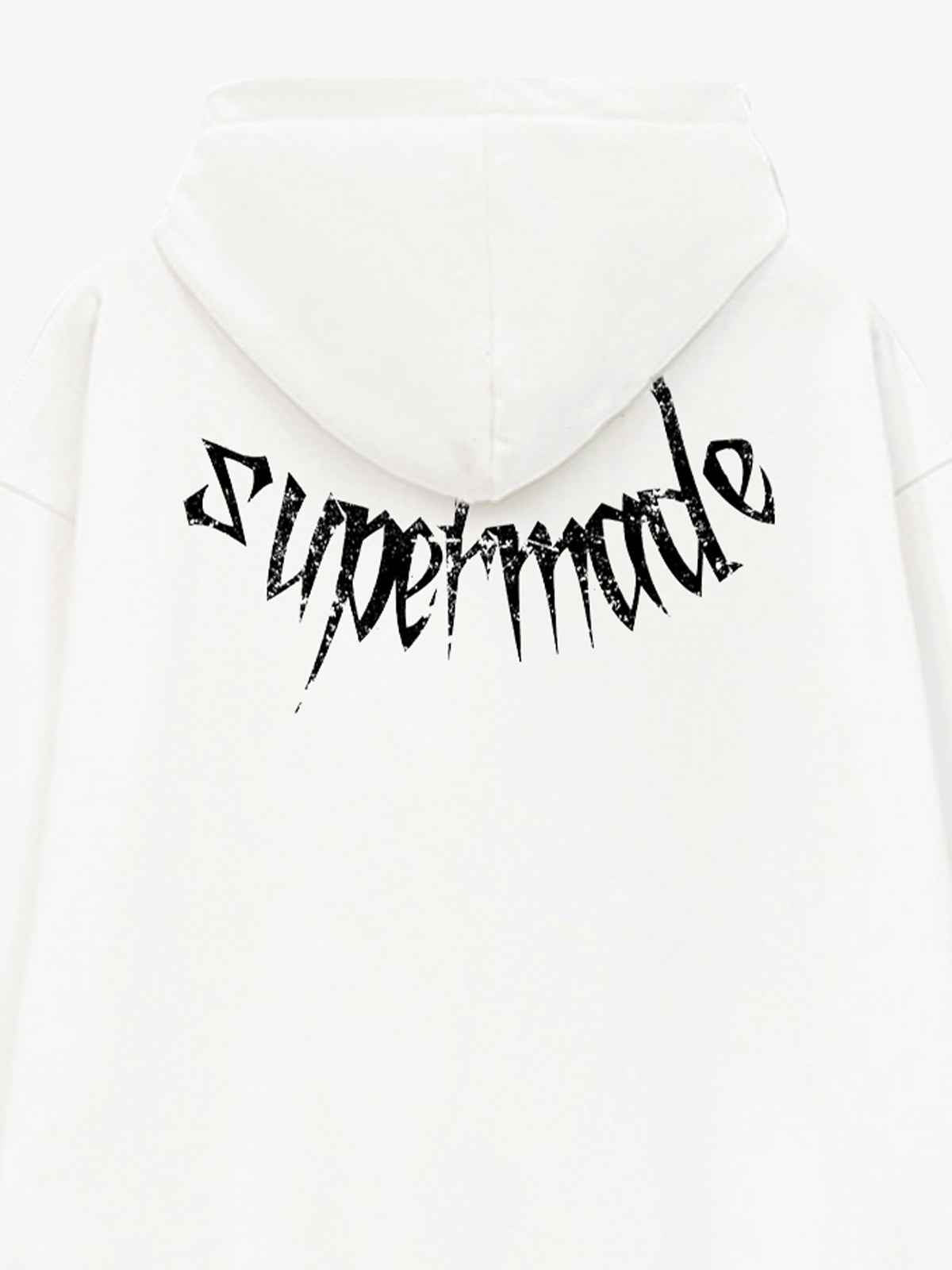 Gothic Devil Graphic Washed Hoodie