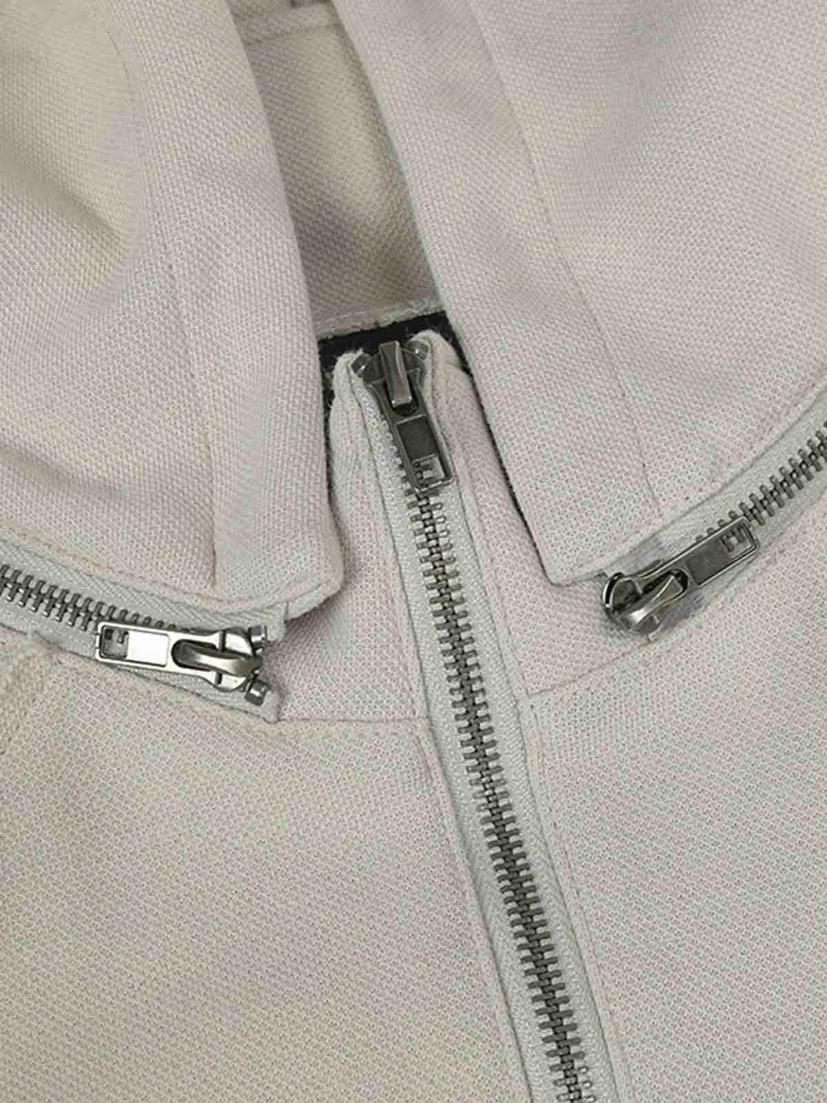 Vintage Washed Half Zip Pocket Dirty Dye Hoodie