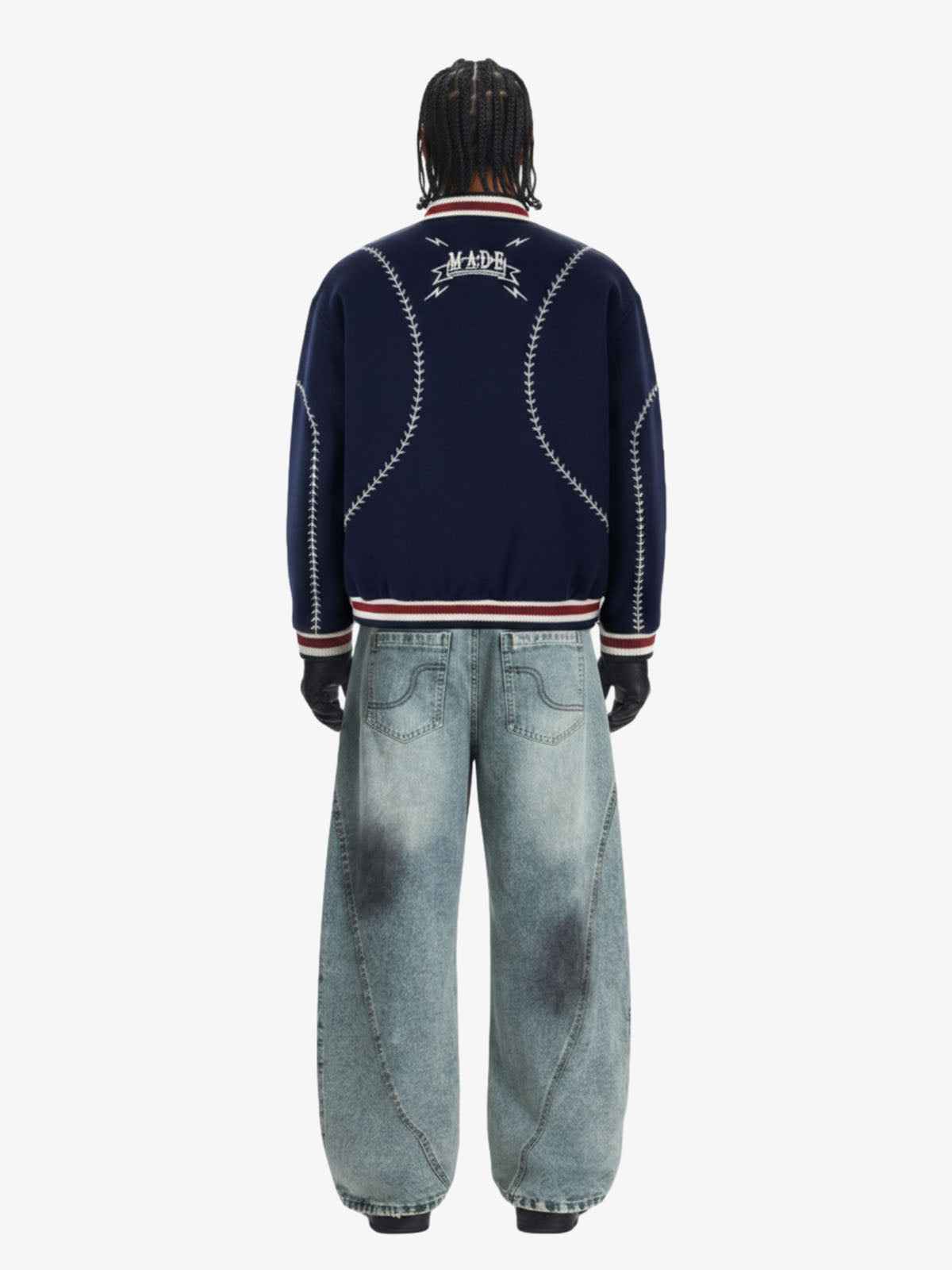Baseball Stitch Embroidered Varsity Jacket
