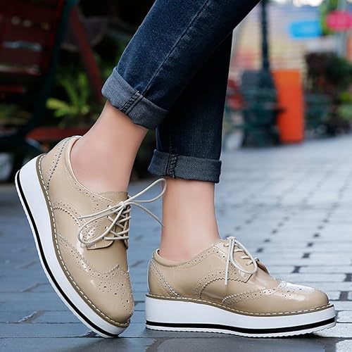 LUW Striped Platform Oxford Shoes Woman