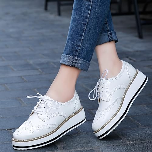 LUW Striped Platform Oxford Shoes Woman