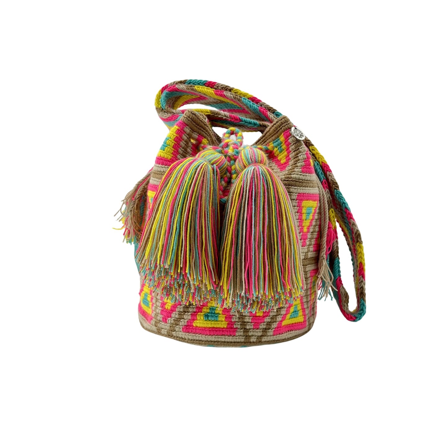 Authentic Wayuu Bag - Large Handmade Colombian Mochila - Handwoven Tribal Crossbody Shoulder Bag for Women - Unique